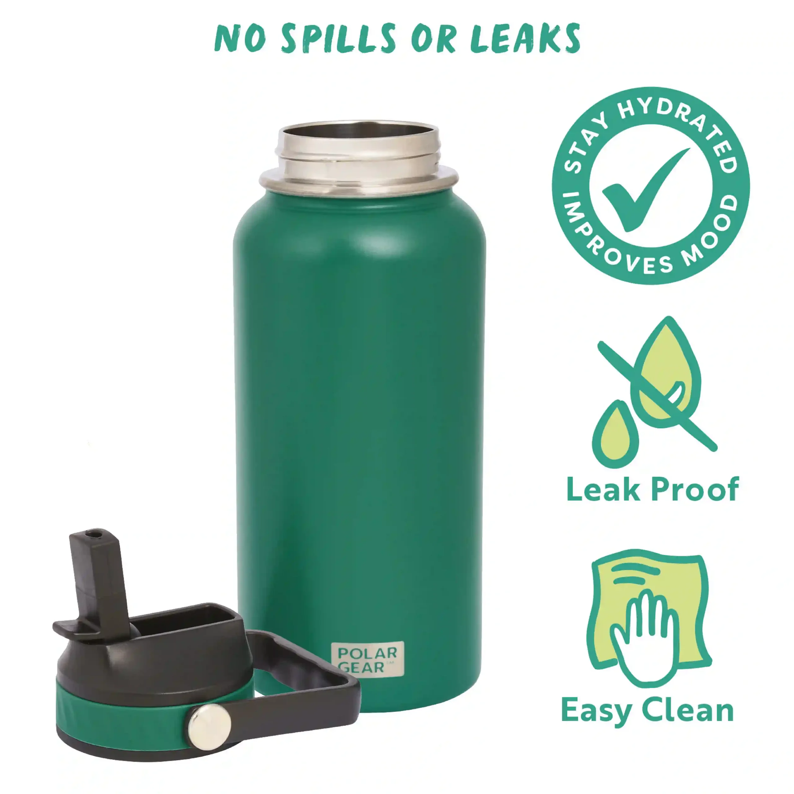 Hydra Roam Insulated Water Bottle 800ml - Forest - Image 3