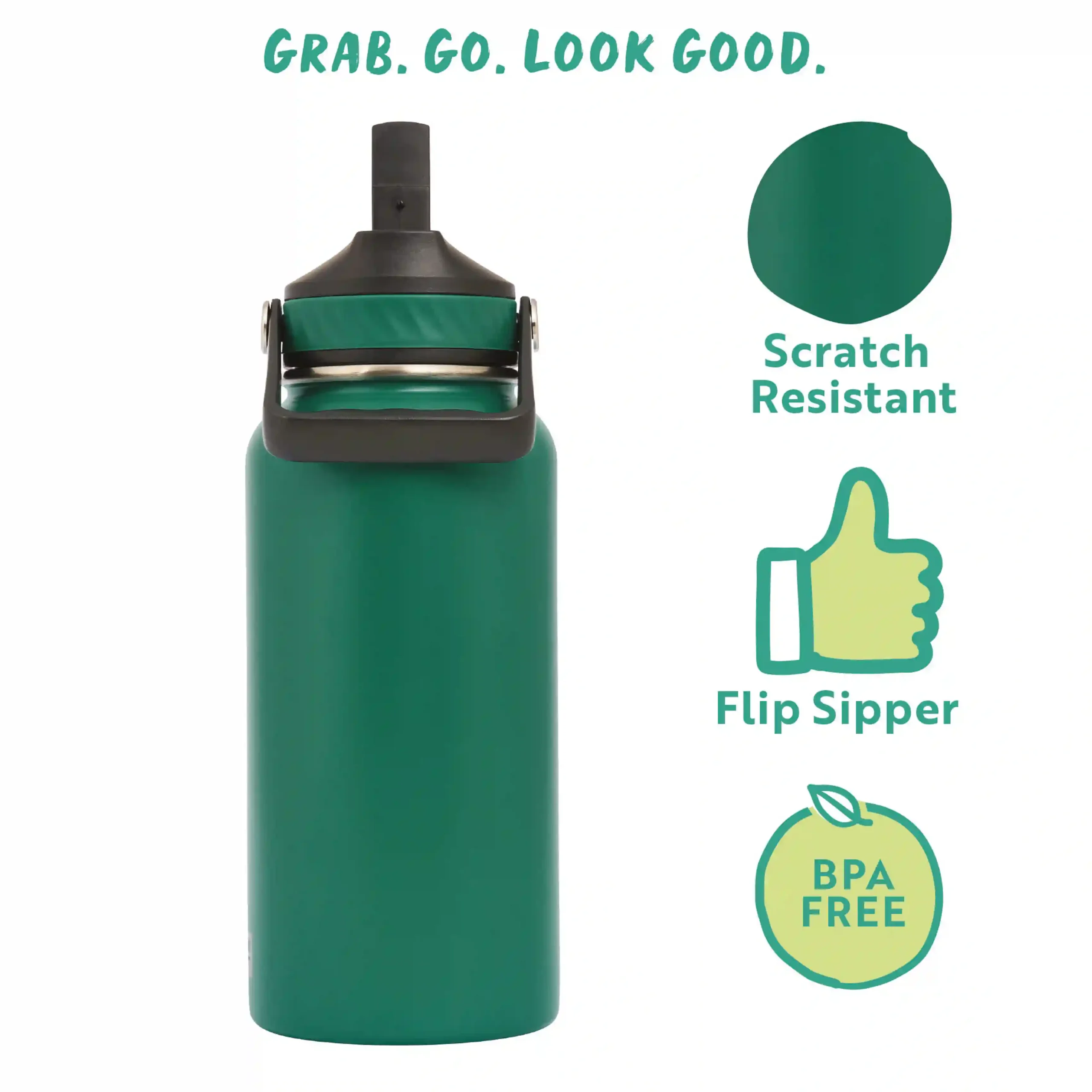 Hydra Roam Insulated Water Bottle 800ml - Forest - Image 5