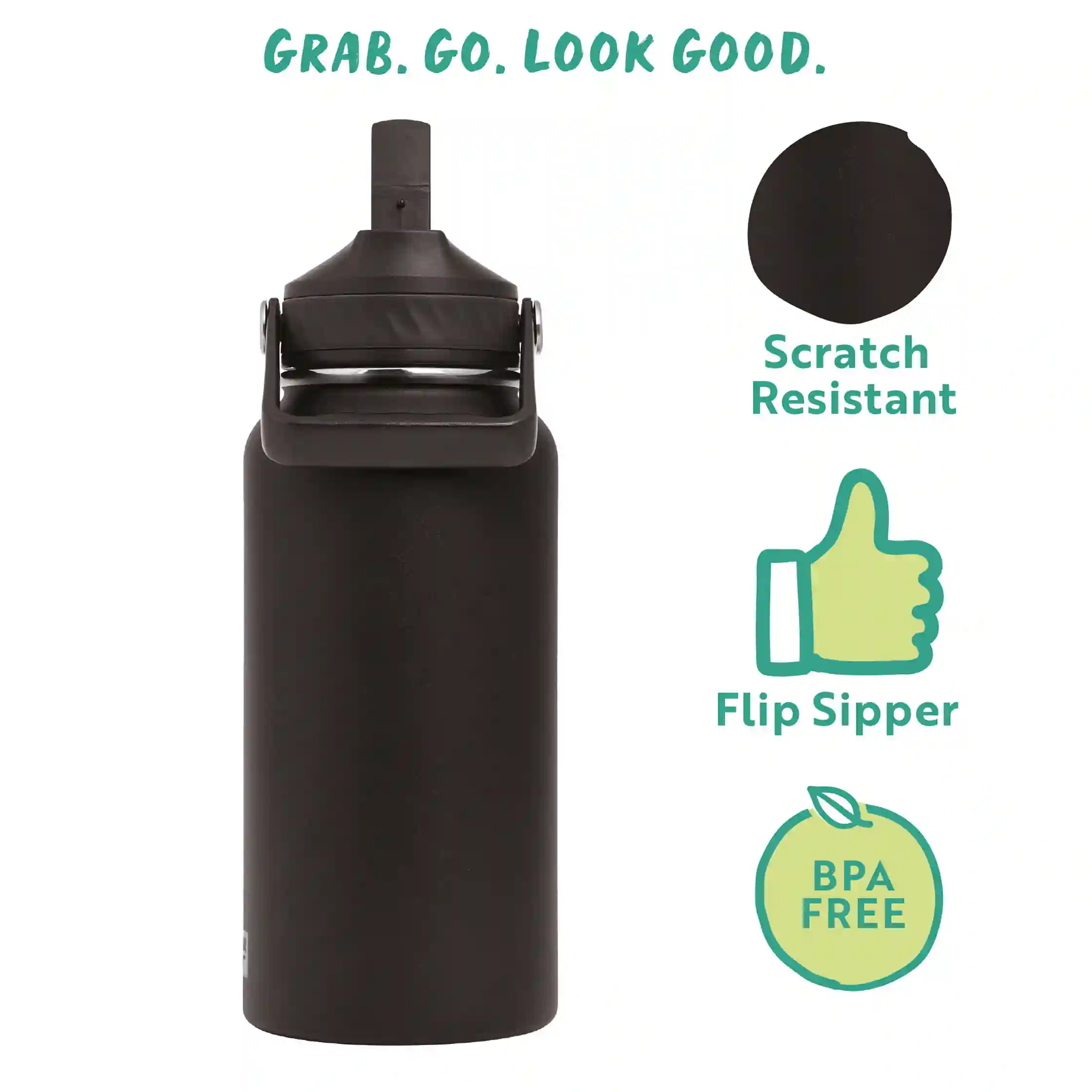 Hydra Roam Insulated Water Bottle 800ml - Black - Image 5