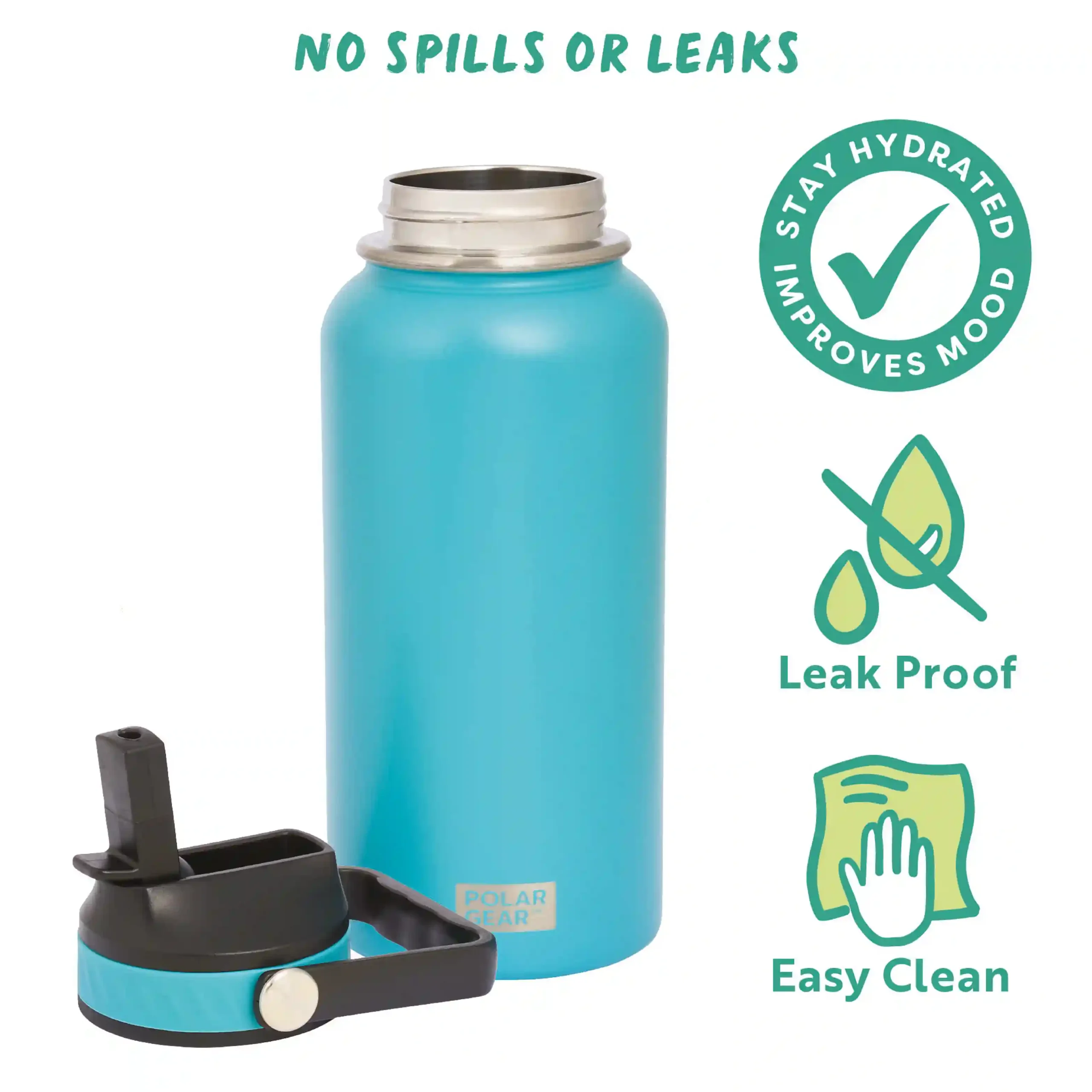 Hydra Roam Insulated Water Bottle 800ml - Teal - Image 3