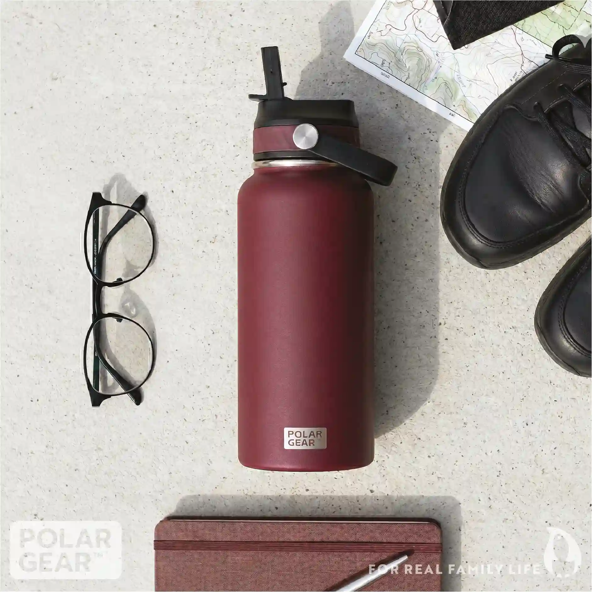Hydra Roam Insulated Water Bottle 800ml - Wine - Image 8