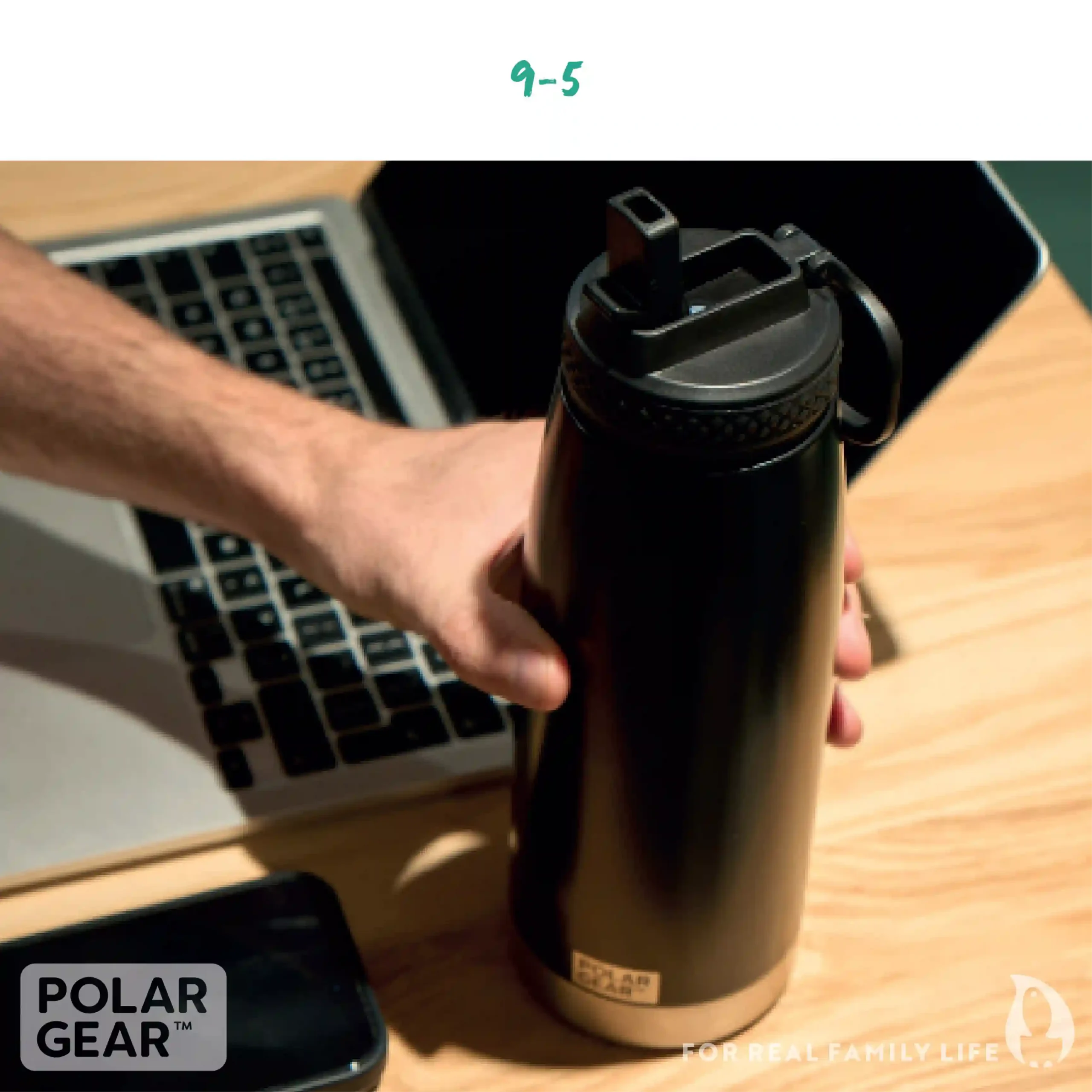 Hydra Quench Insulated Water Bottle 930ml - Cream - Image 6